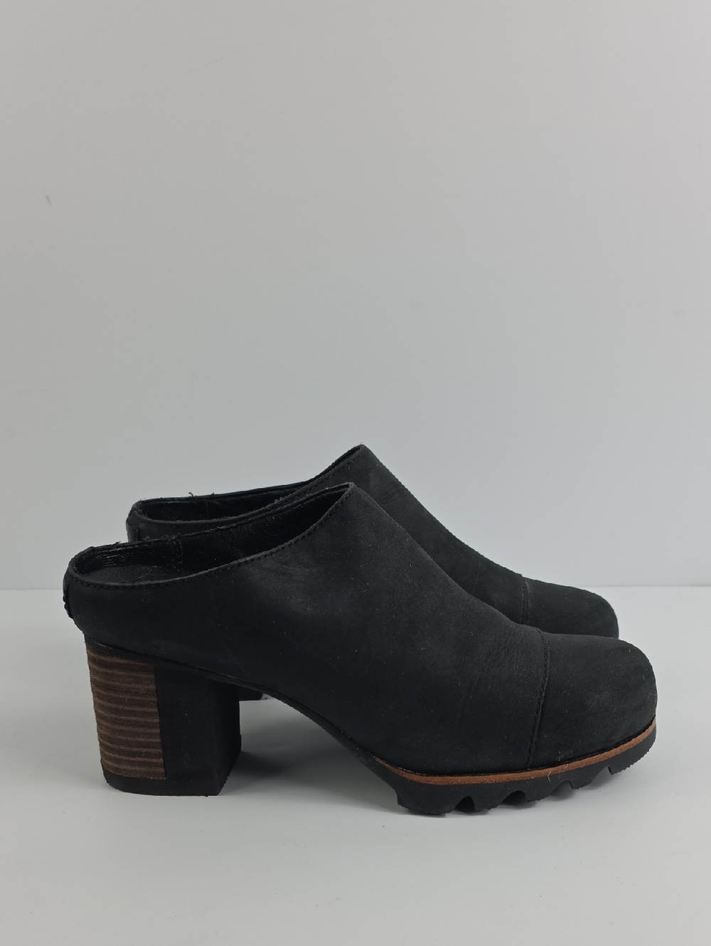 Sorel Addington Waterproof Black Women's Mule Boots Size 6.5 - Picture 4 of 11